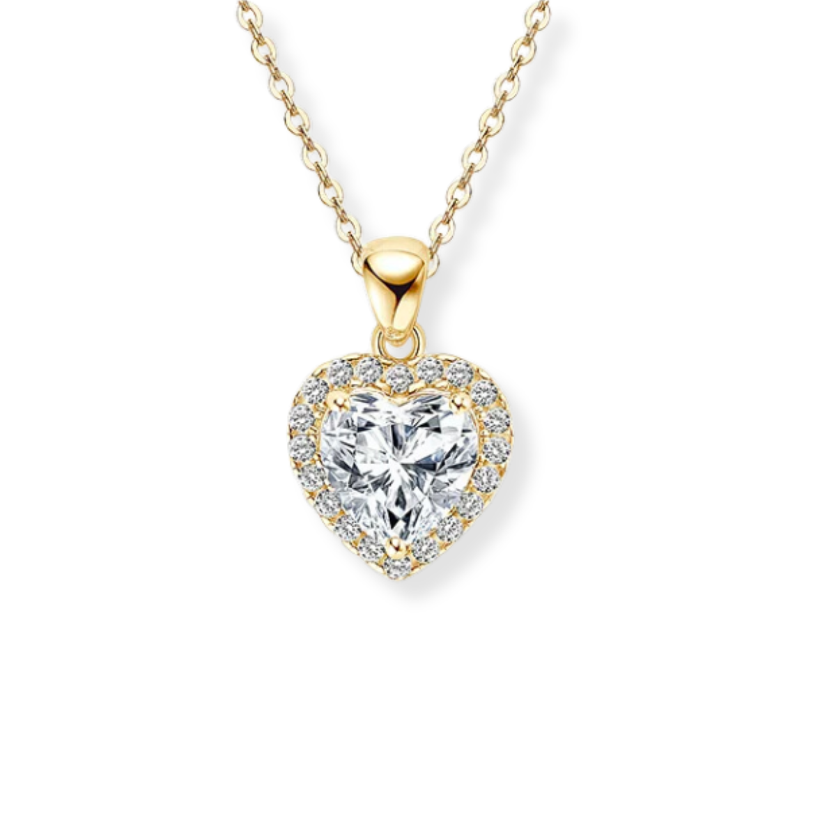 Eternal Glow Heart Pendant 2CT Moissanite Necklace