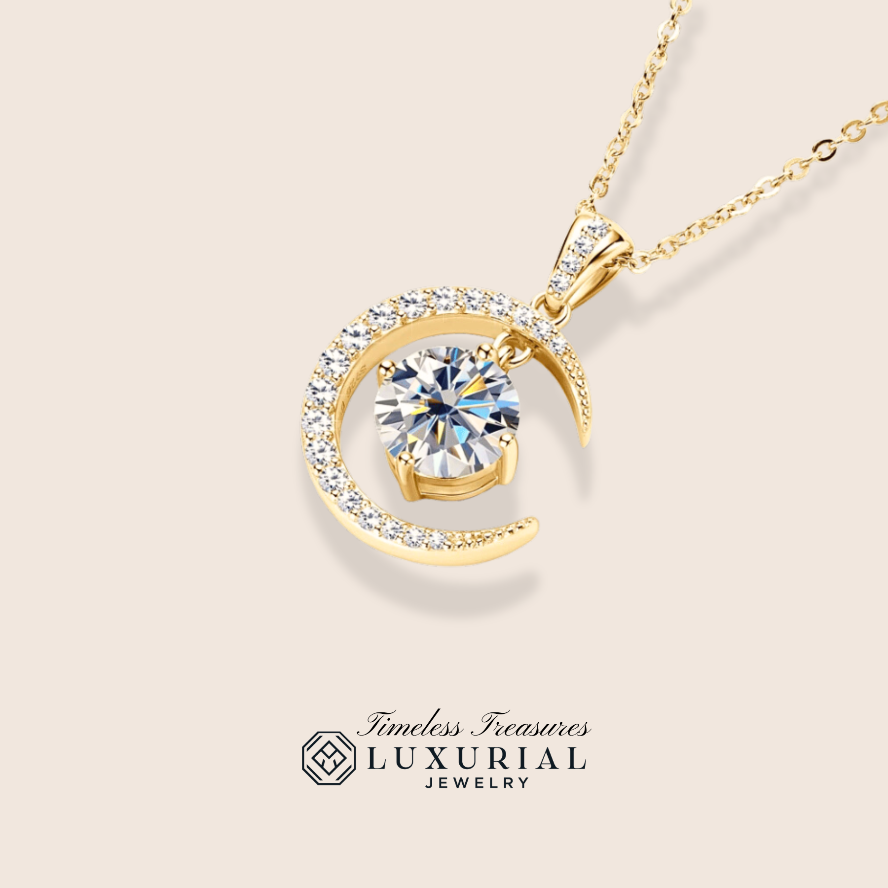 Moonlit Harmony 2CT Moissanite Necklace