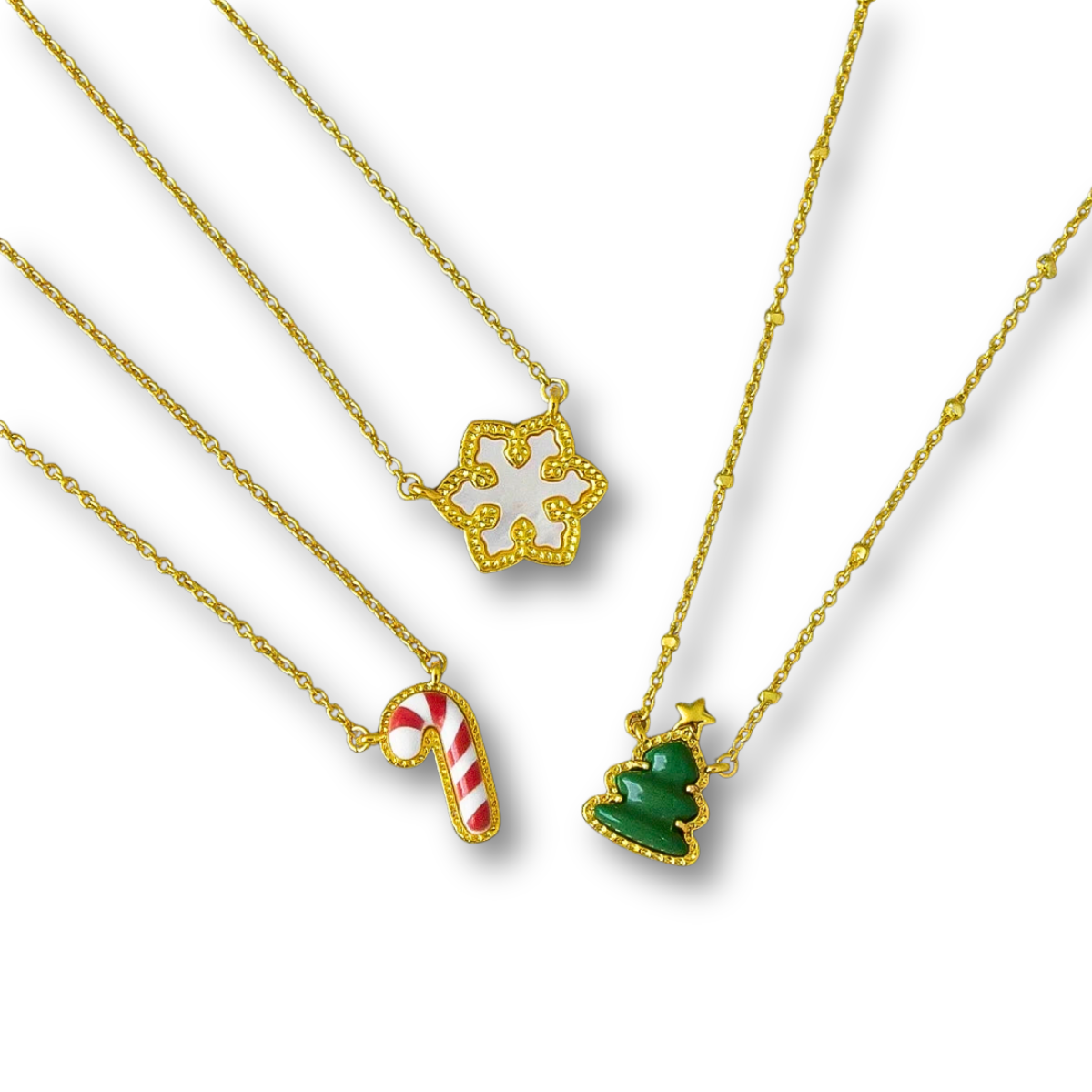 Kendra Scott Christmas Pendant Necklace – Candy Cane, Snowflake & Christmas Tree Charms