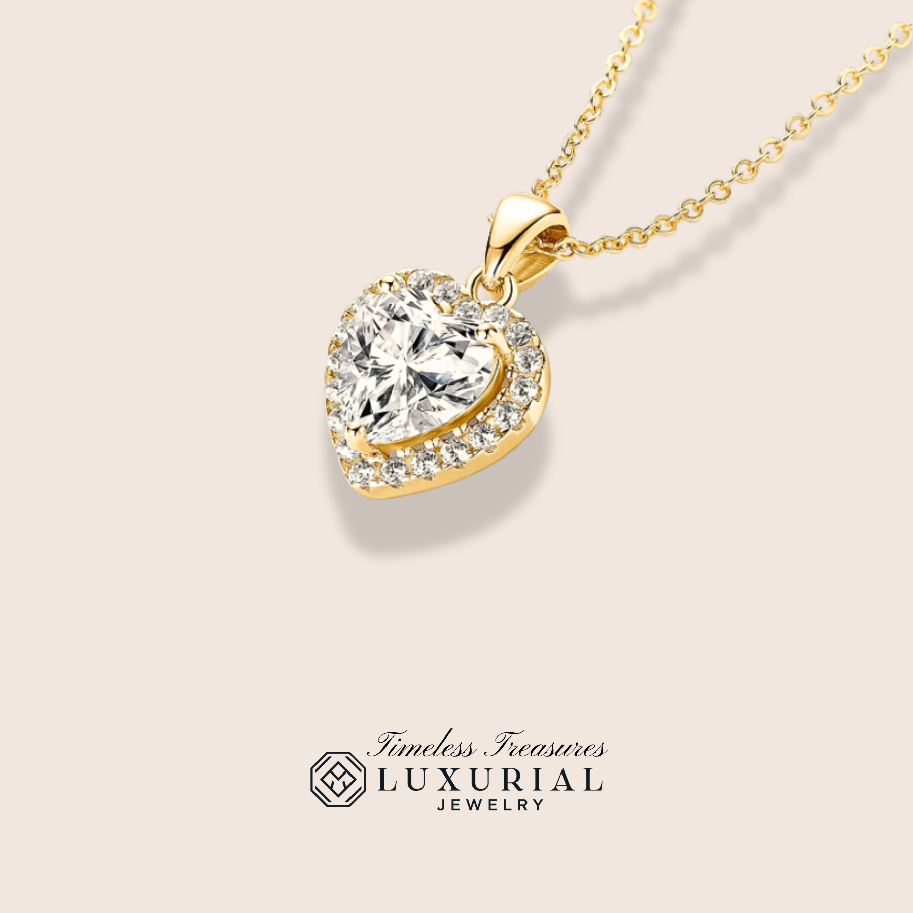 Eternal Glow Heart Pendant 2CT Moissanite Necklace
