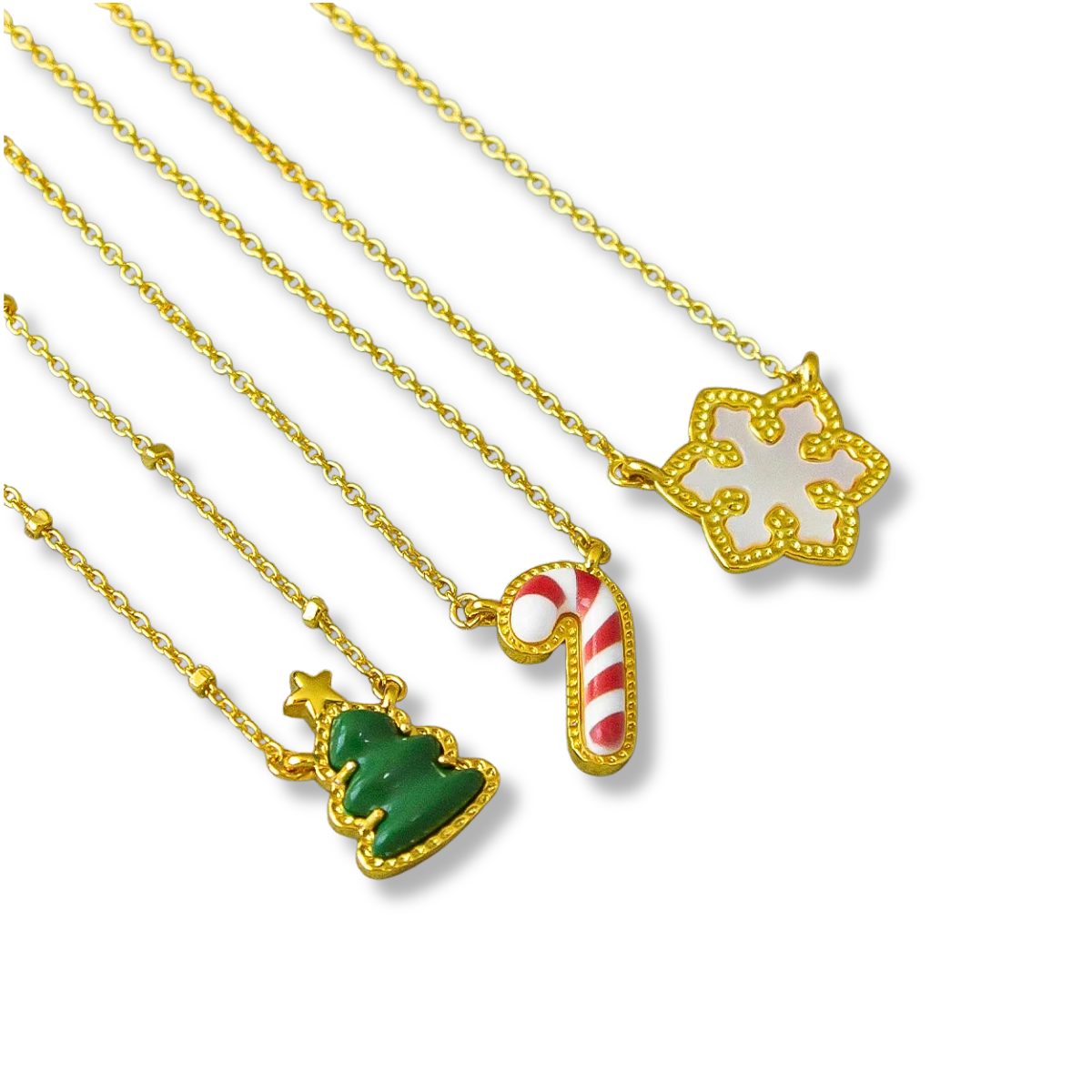 Kendra Scott Christmas Pendant Necklace – Candy Cane, Snowflake & Christmas Tree Charms