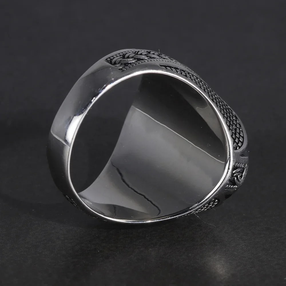 Men's Vintage Silver Zircon Ring