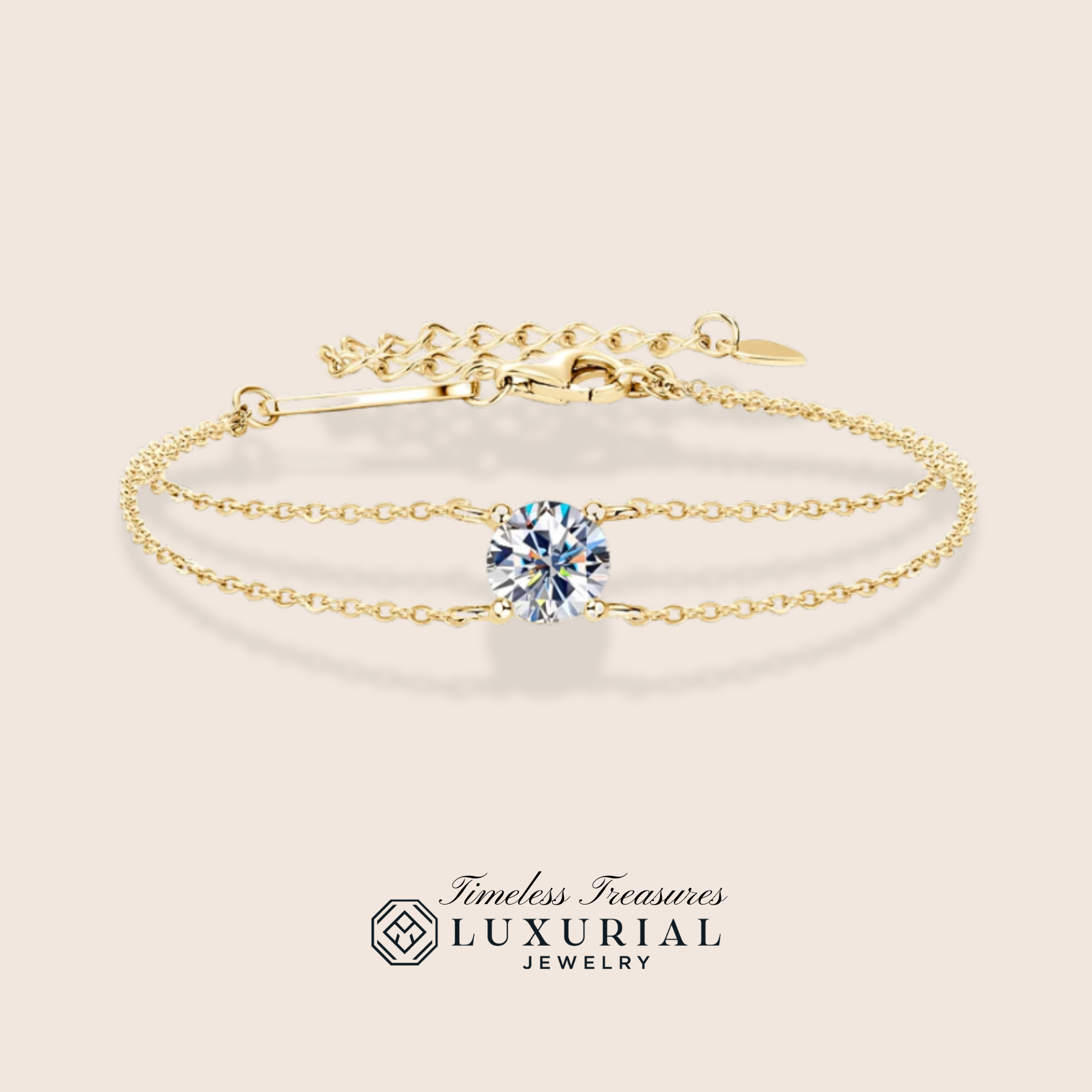 Starlight Double-Chain 1CT Moissanite Bracelet