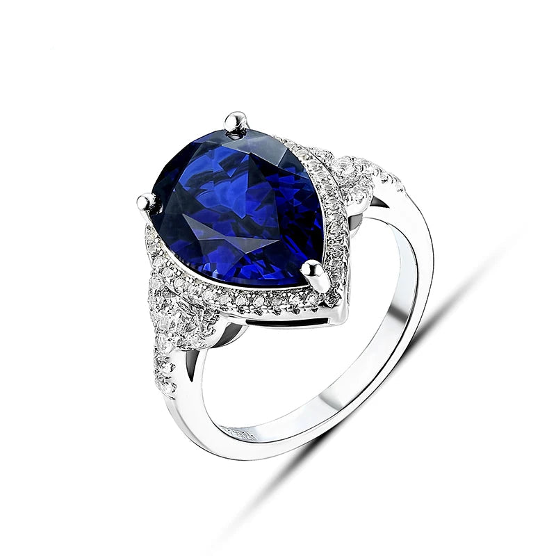 Blue Sapphire Silver Ring
