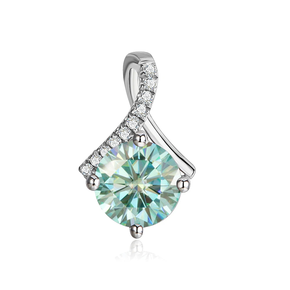 Moissanite Silver Pendant