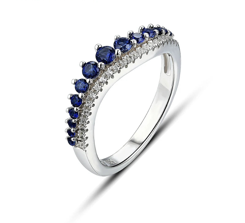 Blue Sapphire Silver Ring