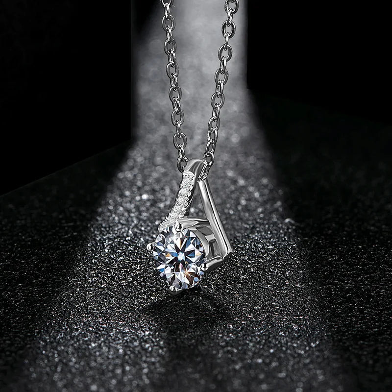 Moissanite Silver Pendant