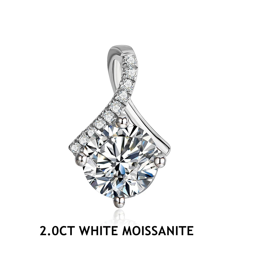 Moissanite Silver Pendant