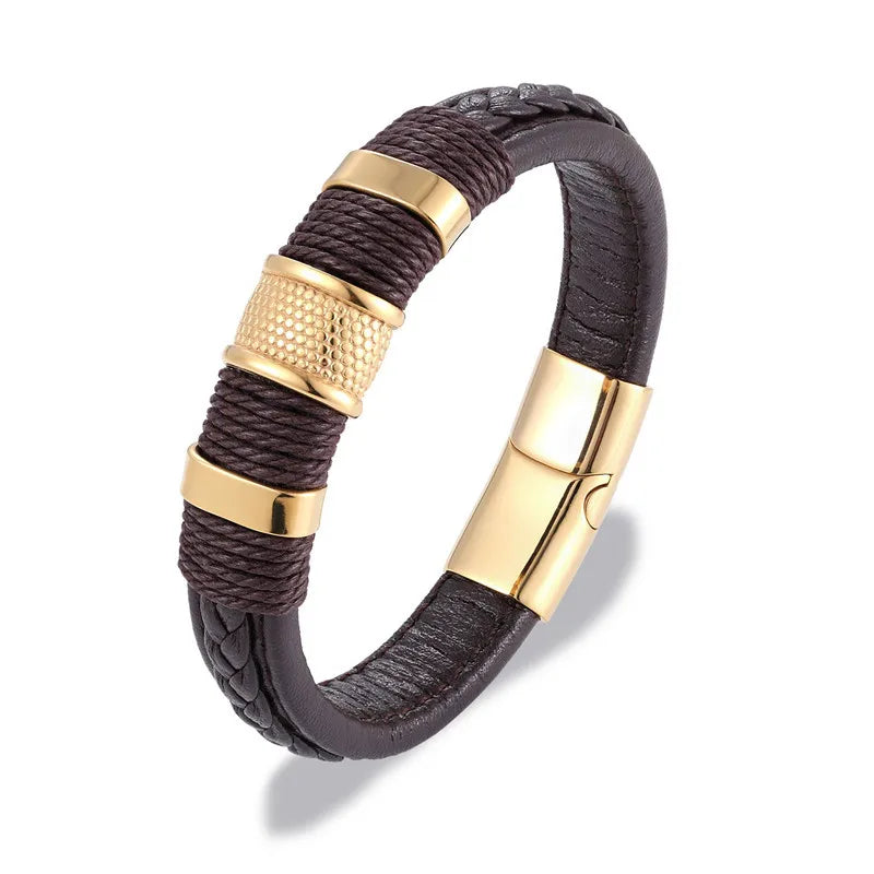 Men’s Luxury Magnetic Buckle Bracelet | Trendy Charm Wristband