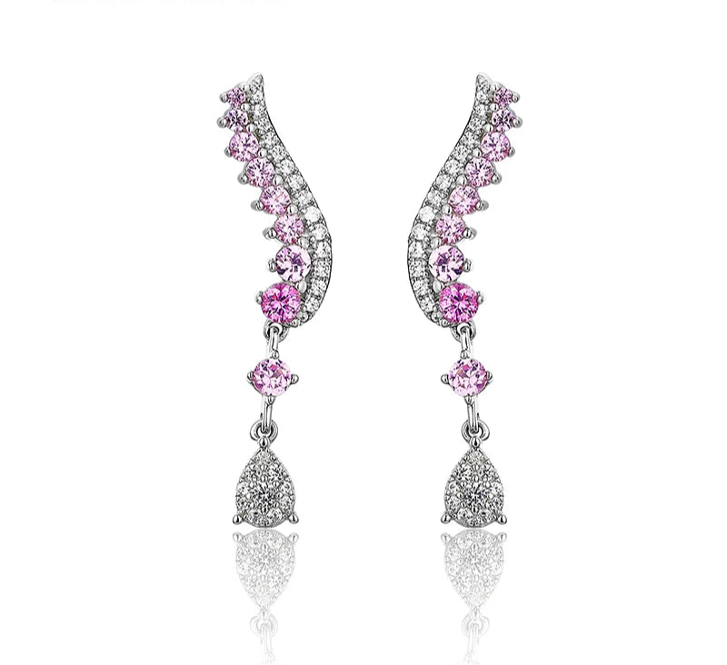 Blue Sapphire 925 Silver Drop Earrings