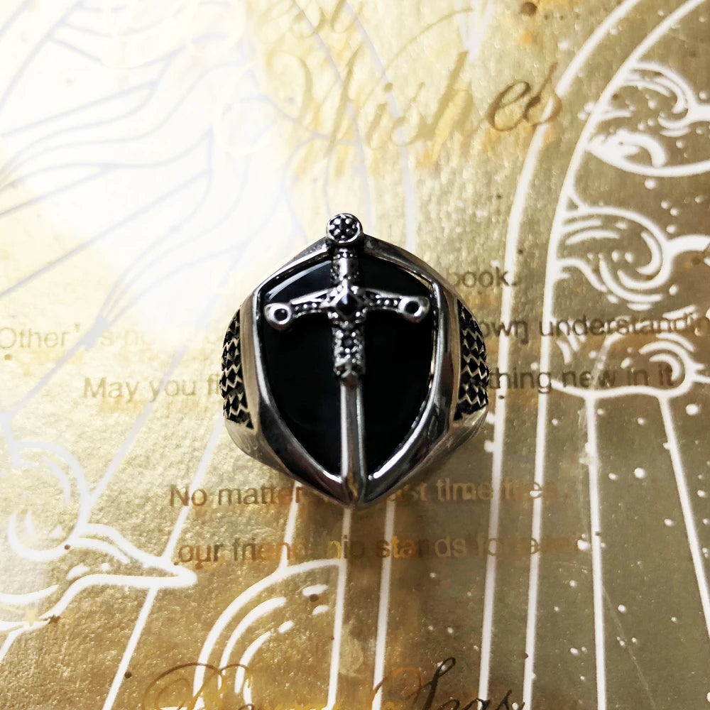 Sterling Silver Signet Sword Ring