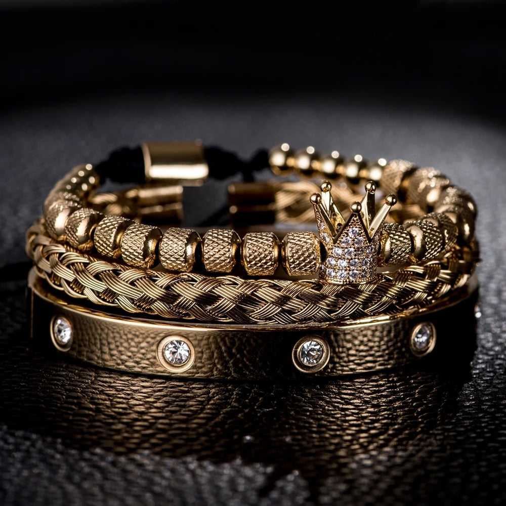 Luxury Crown Charm Bracelet for Men