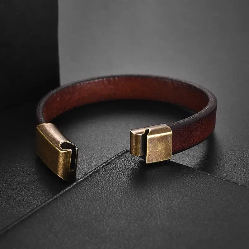 Punk Braided Leather Bracelet