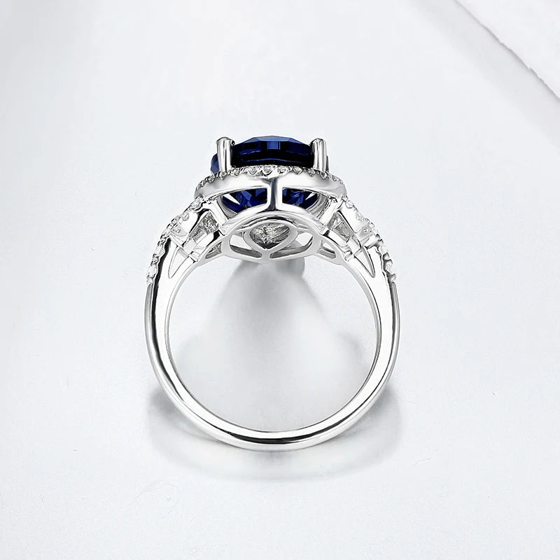 Blue Sapphire Silver Ring