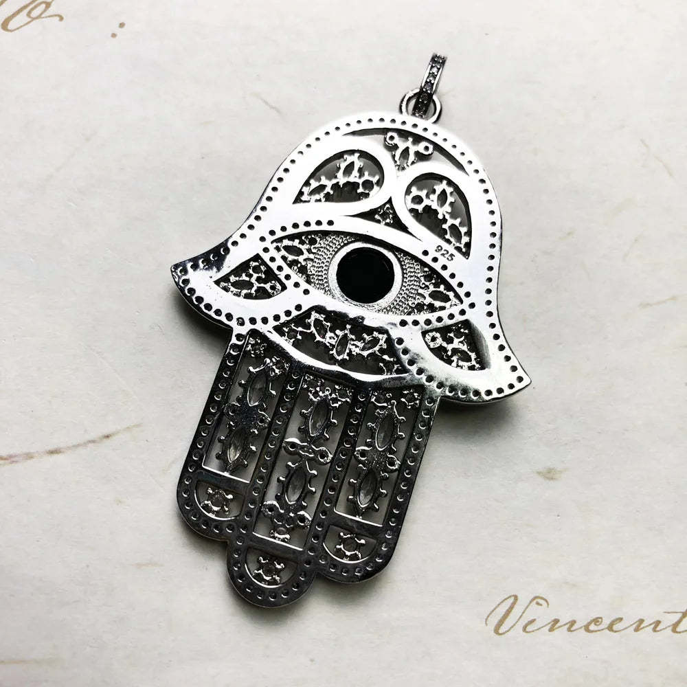 925 Silver Hand of Fatima Pendant
