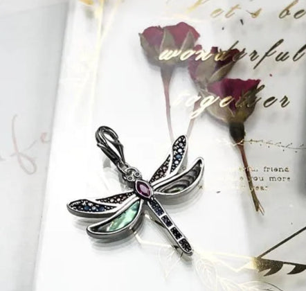 925 Sterling Silver Dragonfly Charm Bracelet | Bohemian Summer Jewelry Gift for Women