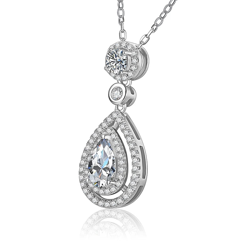 Pear Cut 925 Silver Pendant