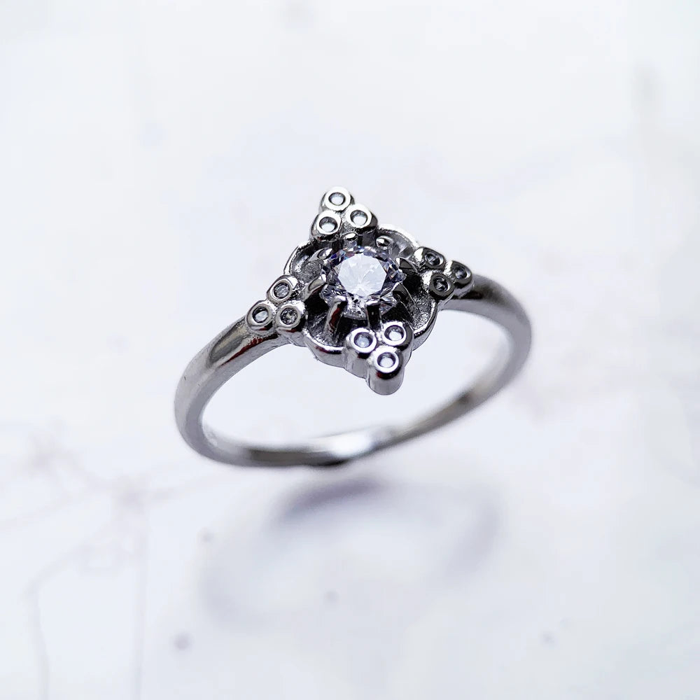 Royal White Boho Wedding Ring