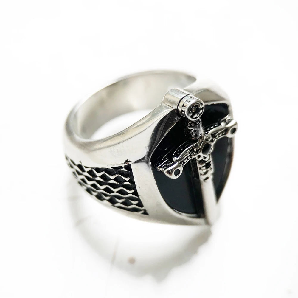 Sterling Silver Signet Sword Ring