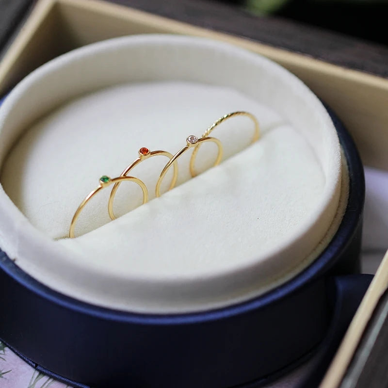 Gold-Filled Boho Handmade Rings – 6 Color Minimalist Stacking Jewelry | Anillos Mujer