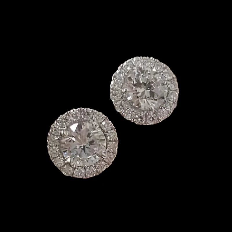 Luxury Crystal Earrings for Women | Vintage Silver