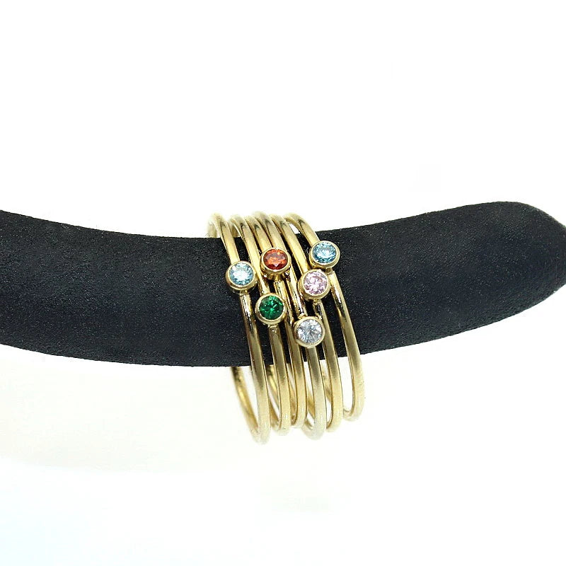 Gold-Filled Boho Handmade Rings – 6 Color Minimalist Stacking Jewelry | Anillos Mujer