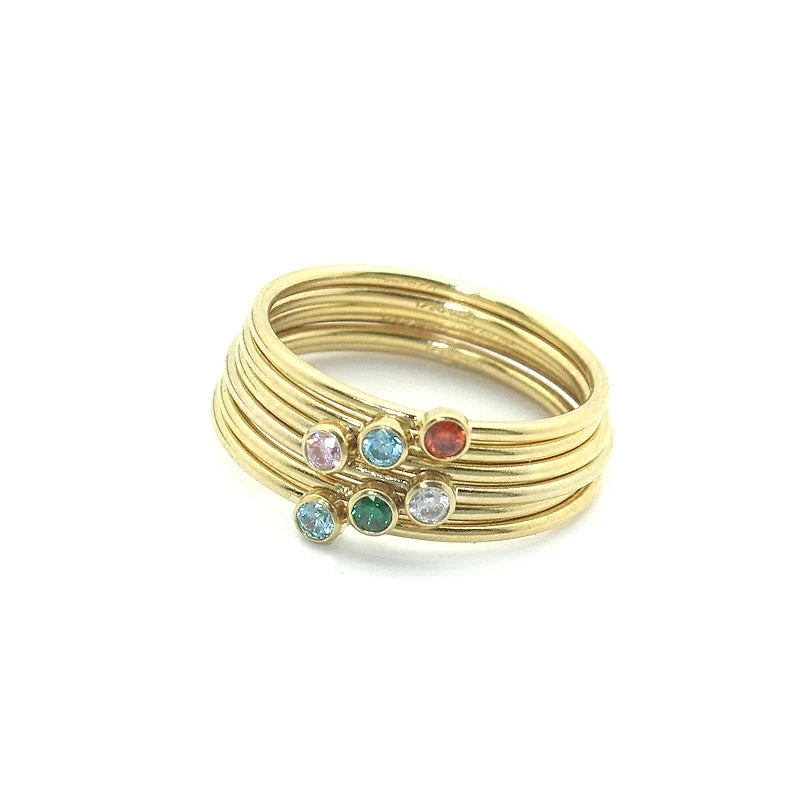 Gold-Filled Boho Handmade Rings – 6 Color Minimalist Stacking Jewelry | Anillos Mujer