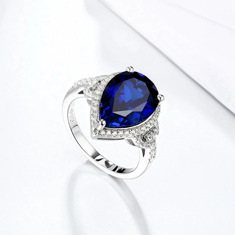 Blue Sapphire Silver Ring