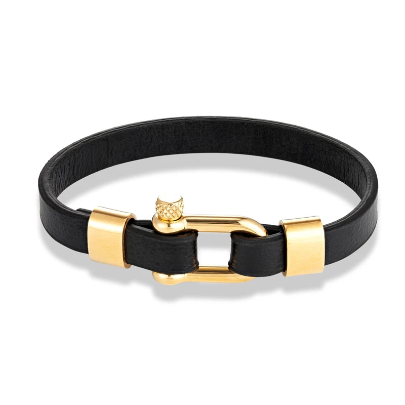 Men's Woven Leather Bracelet | Luxury Cuff