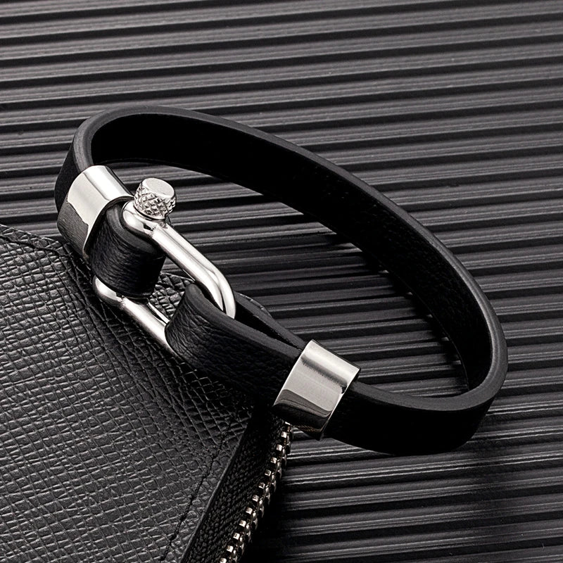 Men's Woven Leather Bracelet | Luxury Cuff