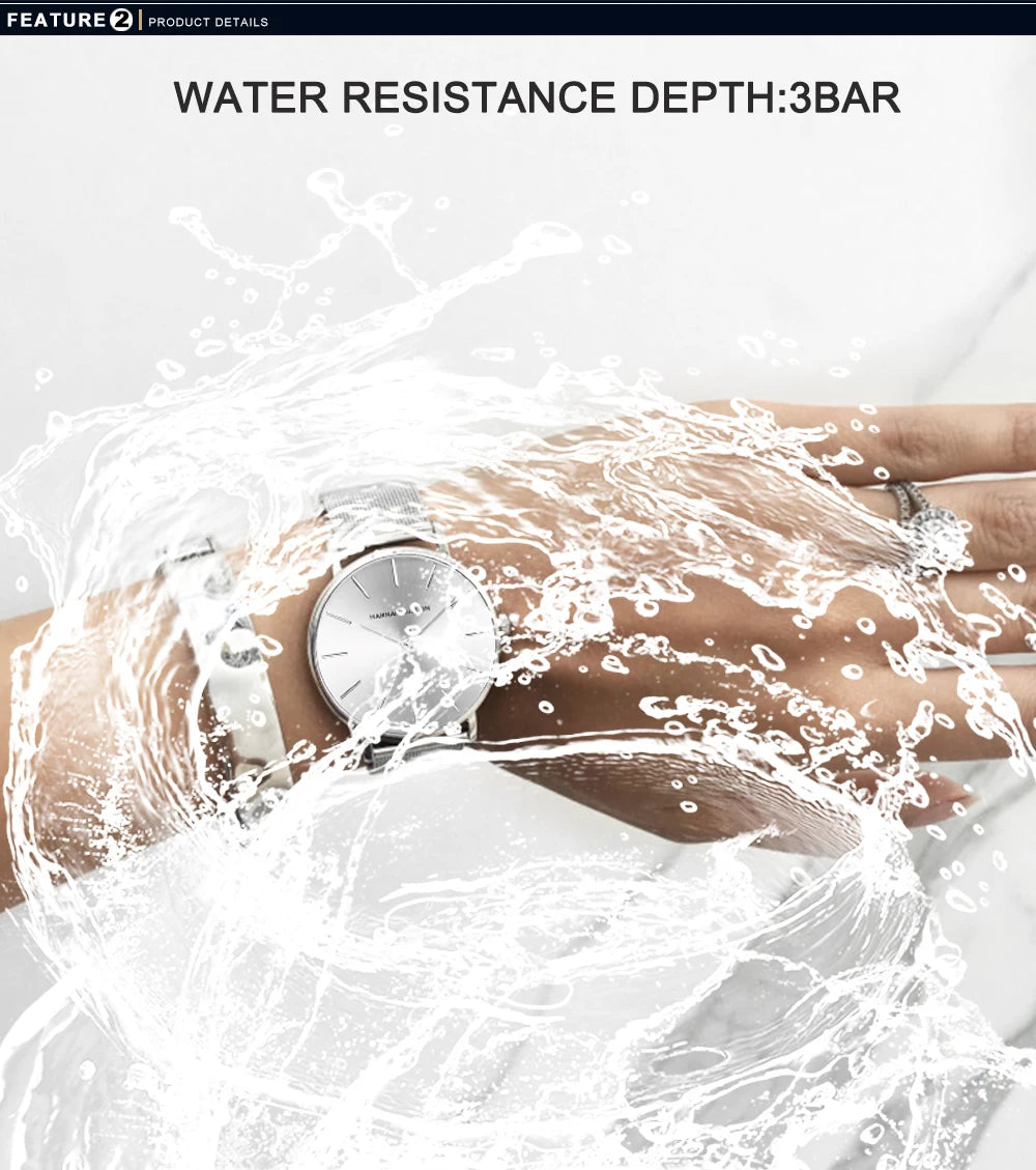 Luxury Women’s Waterproof Watch Japanese quartz movement