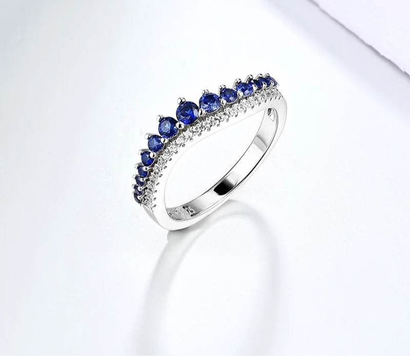 Blue Sapphire Silver Ring