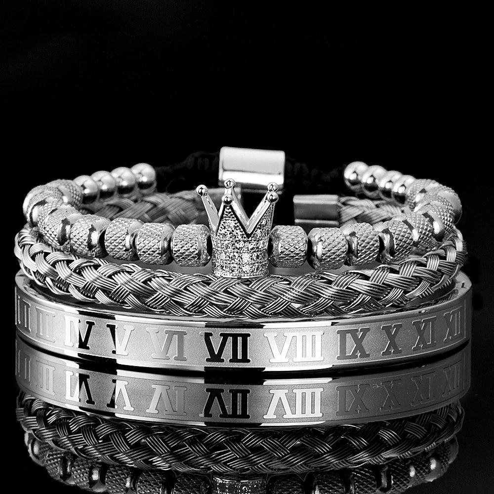 Luxury Crown Charm Bracelet for Men