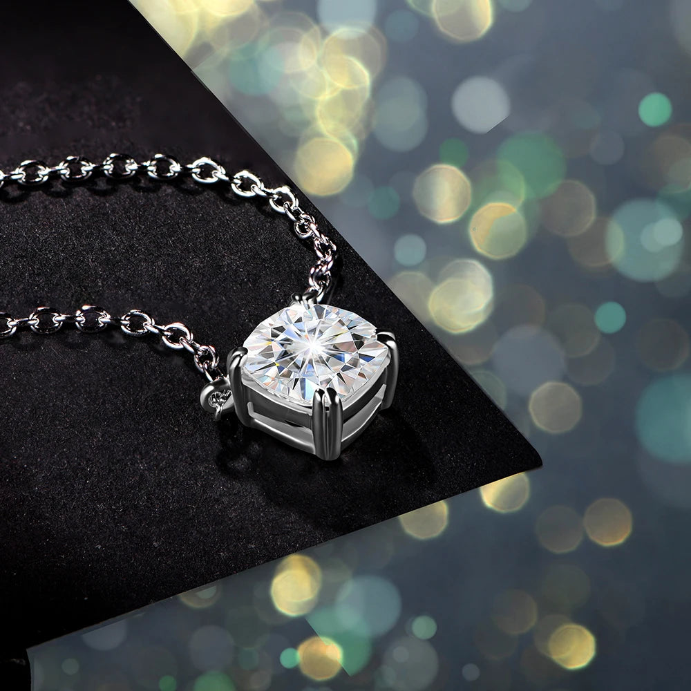Cushion Cut Moissanite Pendant