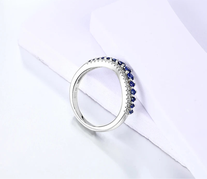 Blue Sapphire Silver Ring