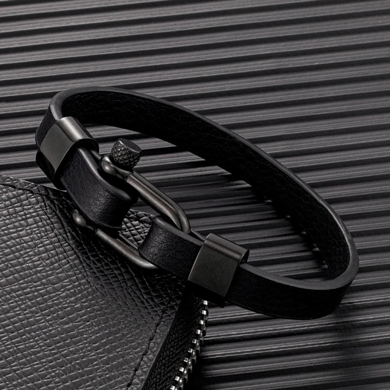 Men's Woven Leather Bracelet | Luxury Cuff