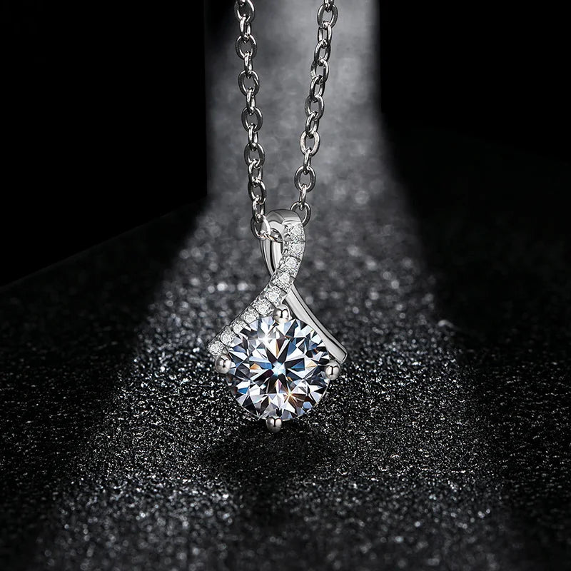Moissanite Silver Pendant