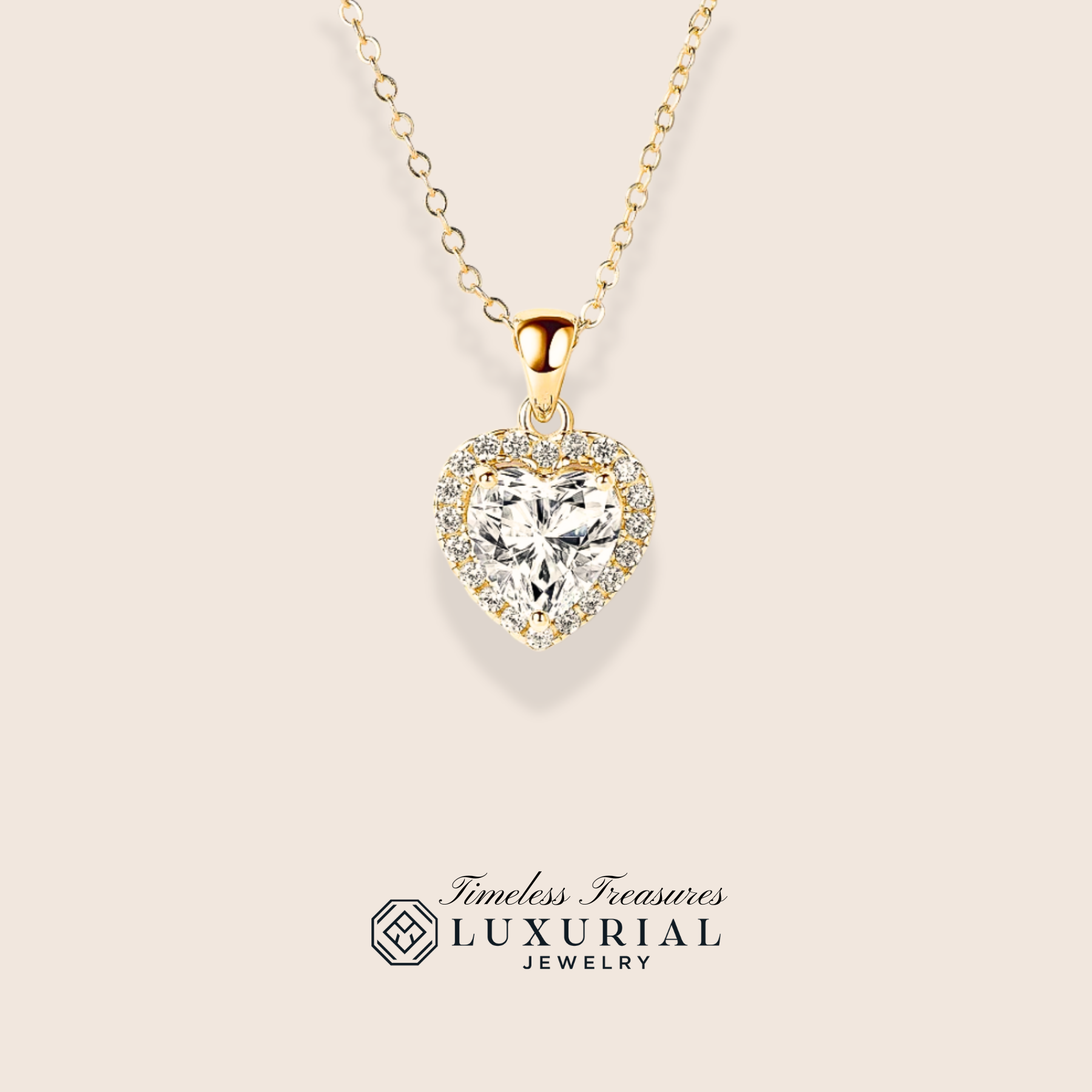 Eternal Glow Heart Pendant 2CT Moissanite Necklace