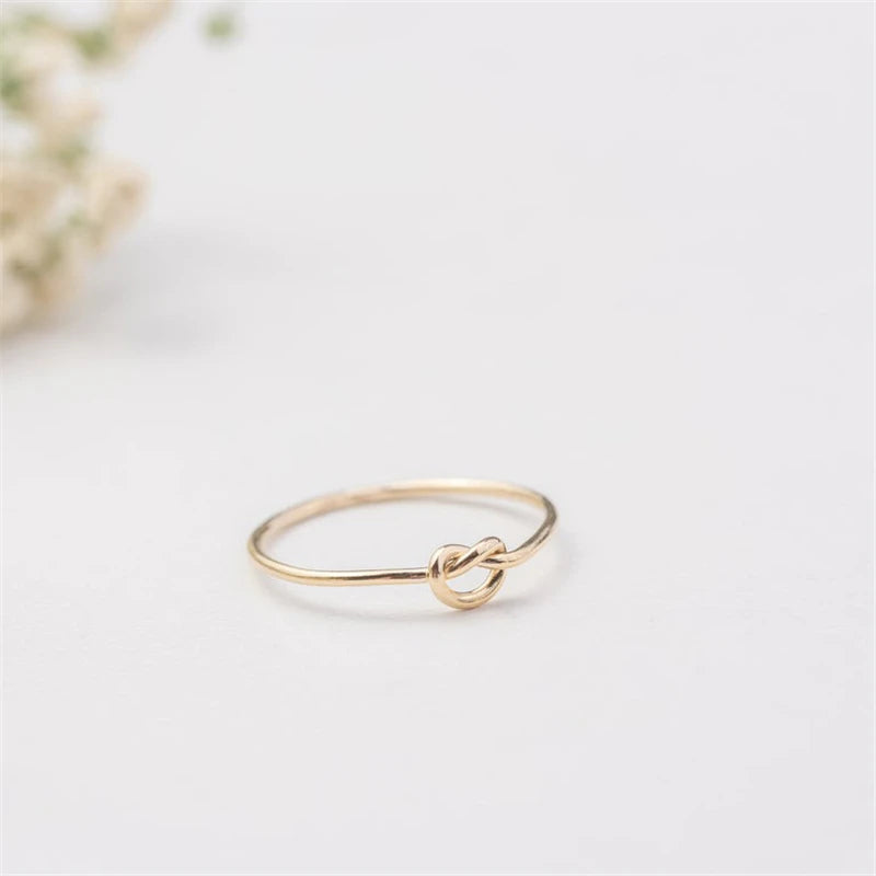 Heart-Shape Gold Ring – 14K Gold-Filled Minimalist Boho Knuckle Ring | Elegant Stacking Jewelry