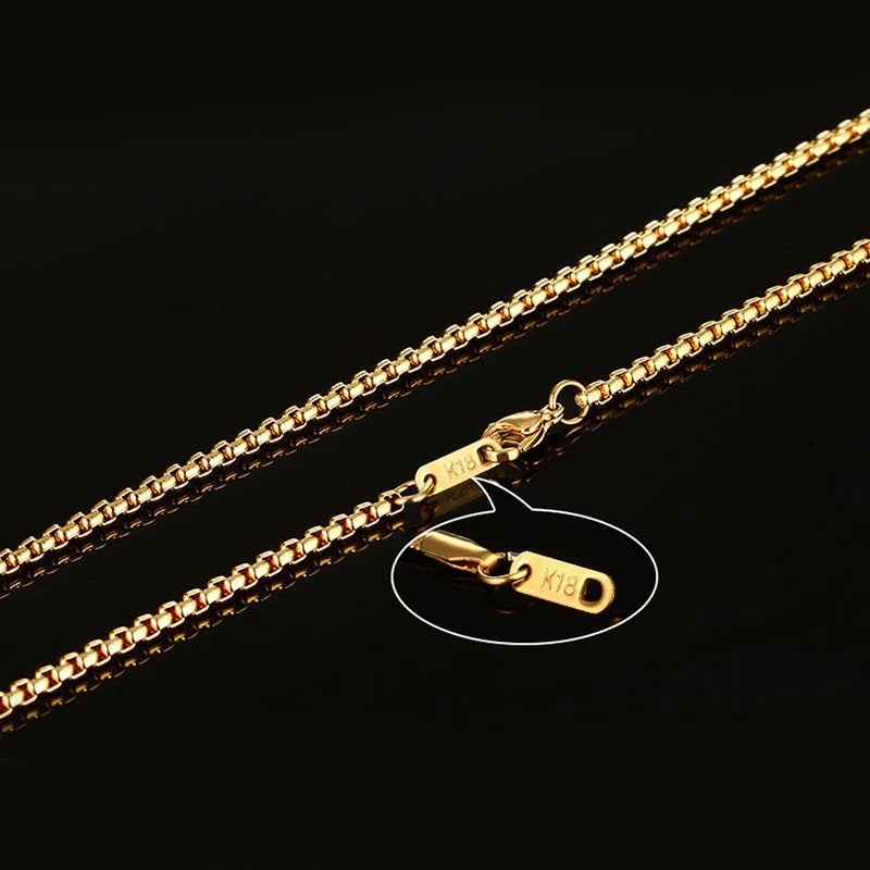 Gold Snake Chain Necklace for Men & Women