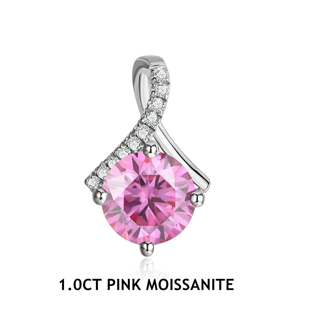 Moissanite Silver Pendant