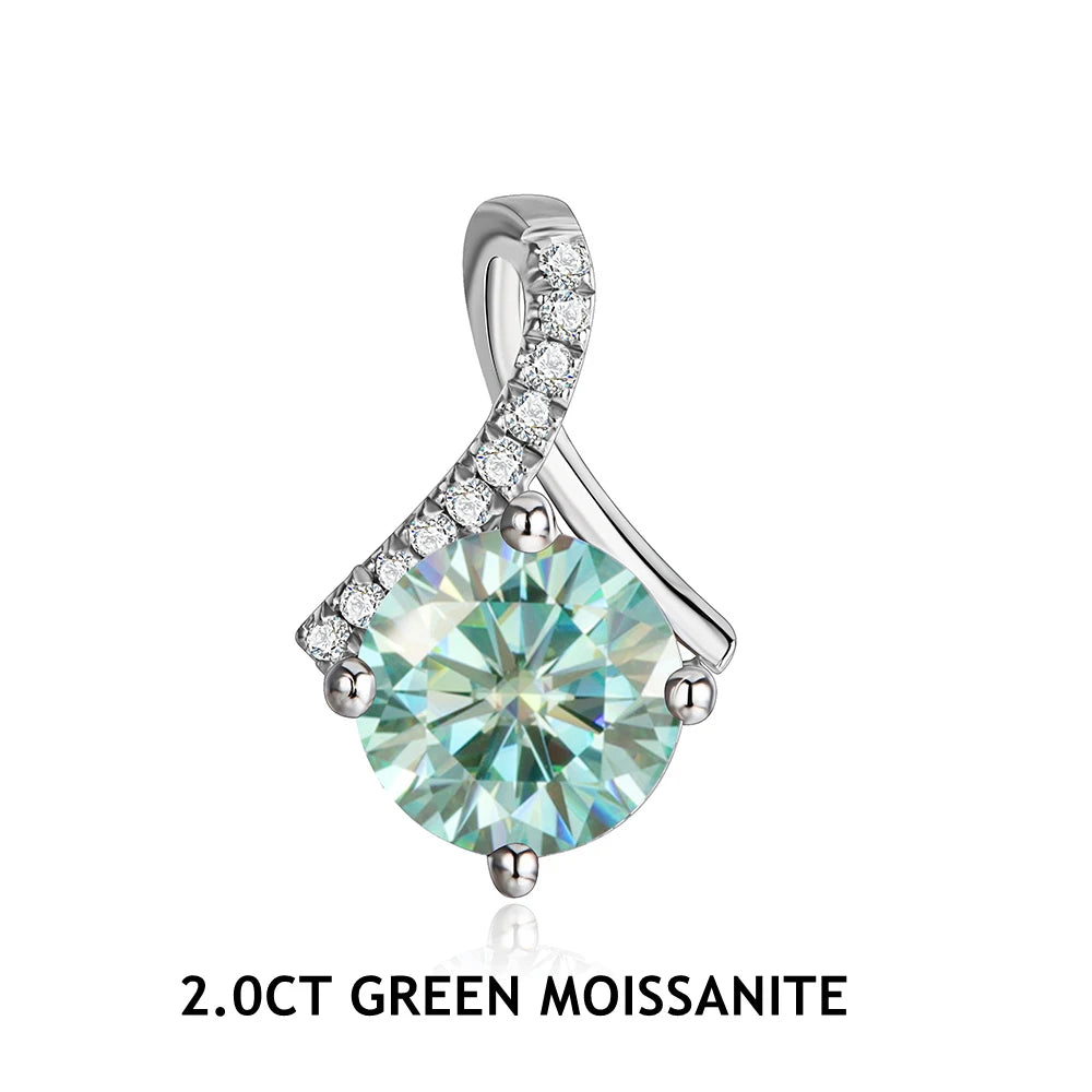 Moissanite Silver Pendant