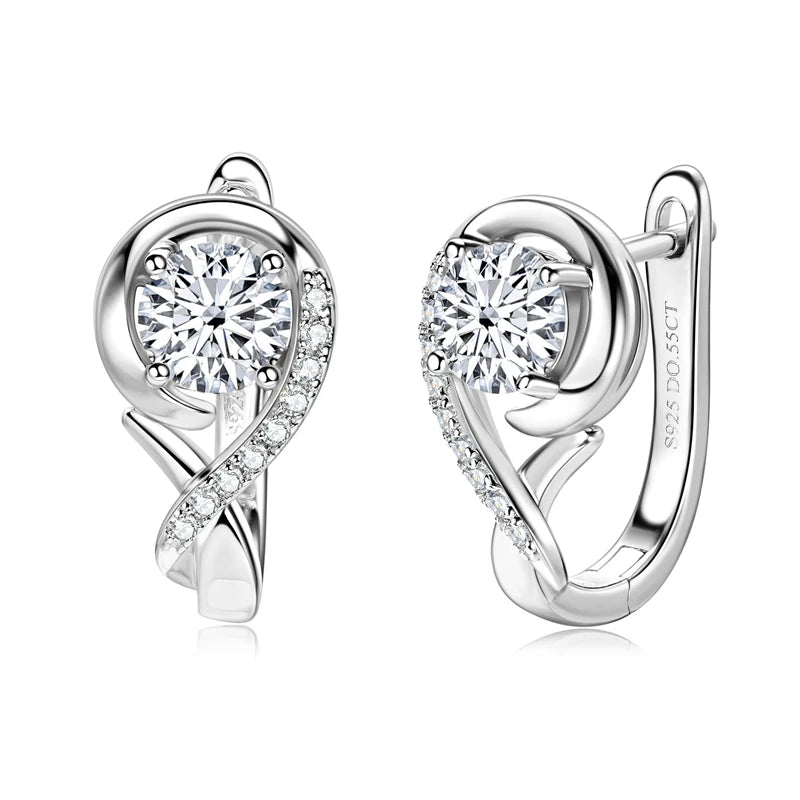 Infinity 0.5 CT Moissanite HoopEarrings