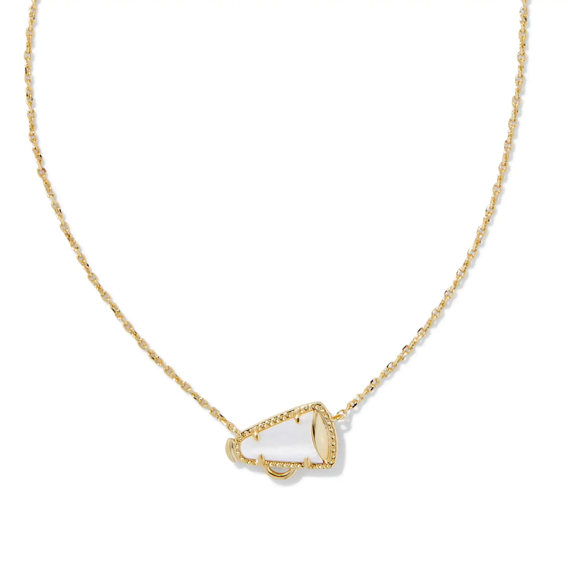Kendra Scott Cheer Pendant Necklace in White Mother-of-Pear