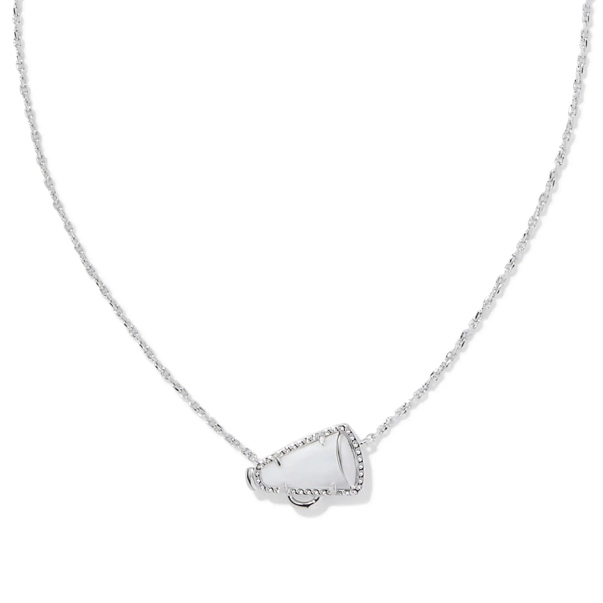 Kendra Scott Cheer Pendant Necklace in White Mother-of-Pear