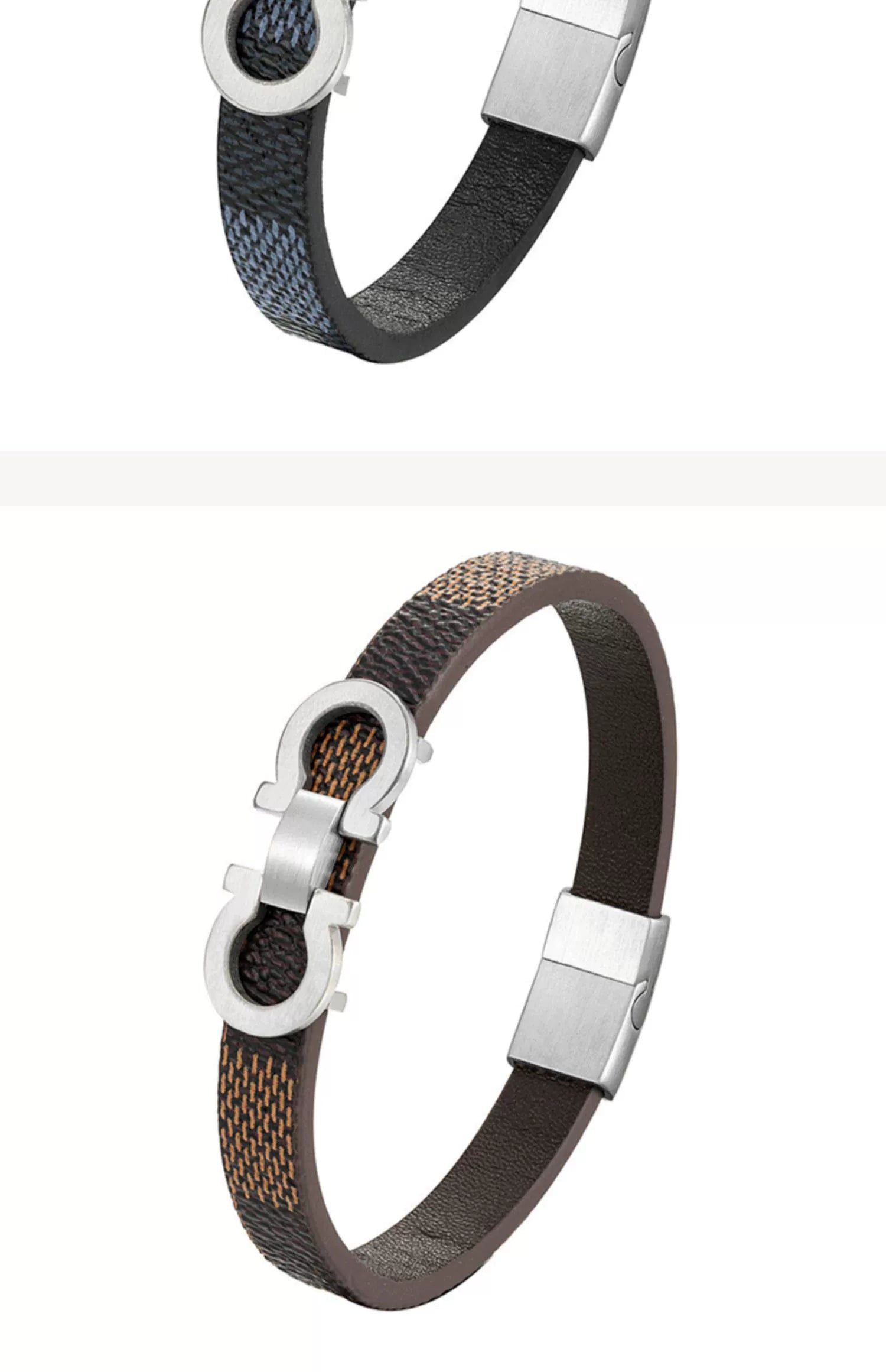 Premium Leather Bracelet with Adjustable Magnetic Clasp