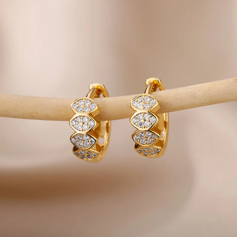 Zircon Luxury Hoop Earrings