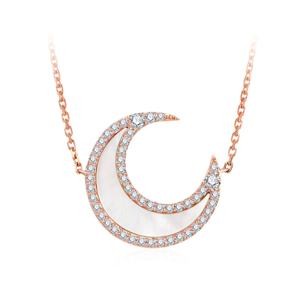 Luxury Moon Moissanite Necklace