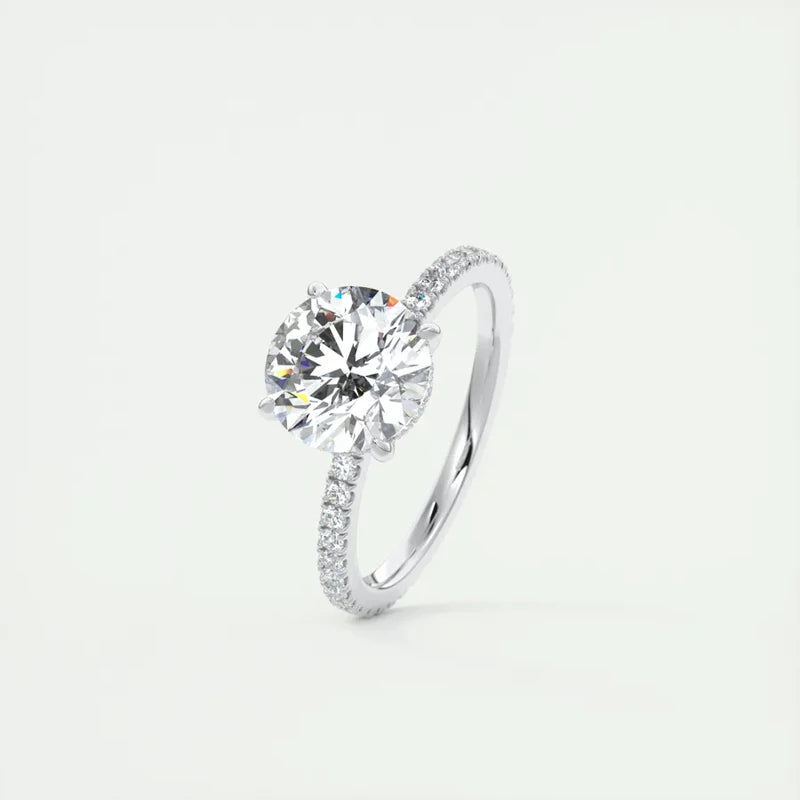 925 Sterling Silver Moissanite Wedding Ring
