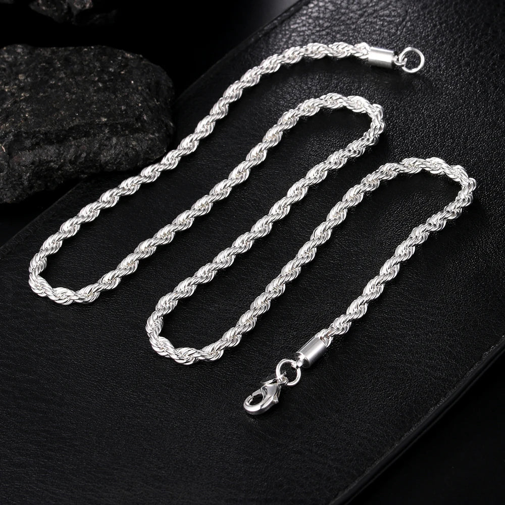 Silver Necklace & Bracelet